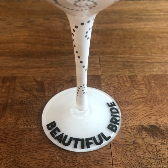Hand painted Beautiful Bride wine glass - Picture 6 of 6